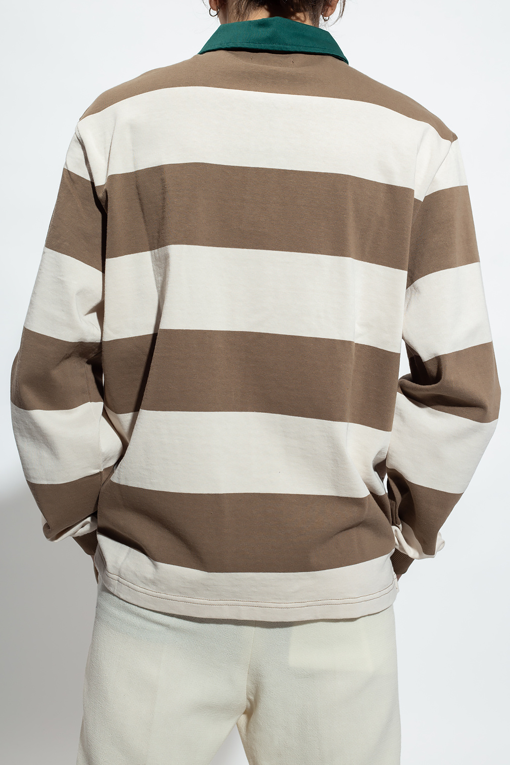 Cream Long-sleeved polo shirt Stussy - Vitkac GB